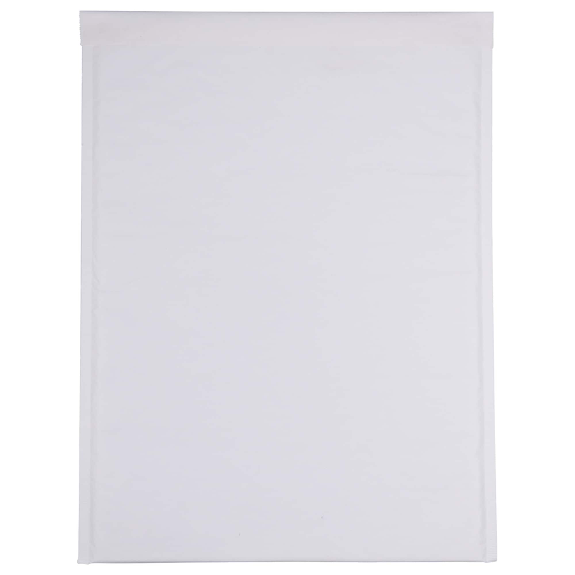 JAM Paper 12.5" x 17.5" White Kraft Bubble Lite Padded Mailers, 25ct.